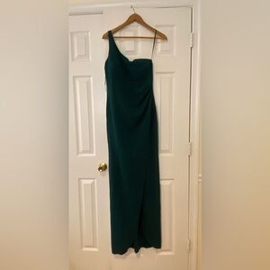 WINDSOR One-Shoulder Crepe Dress Spruce Green M Weeding Guess Dress